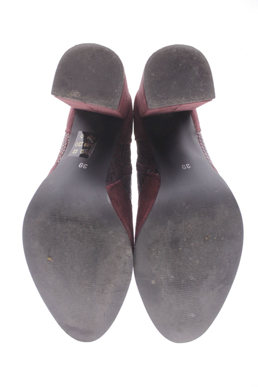 Botines de Trucco de la talla 39, de color burdeos de