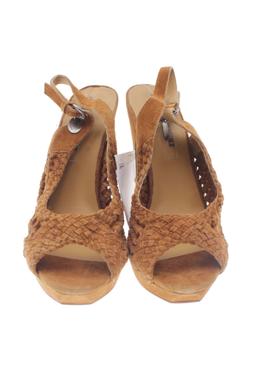 Sandalias tacon de Adolfo Dominguez de la talla 38, de color marrón de