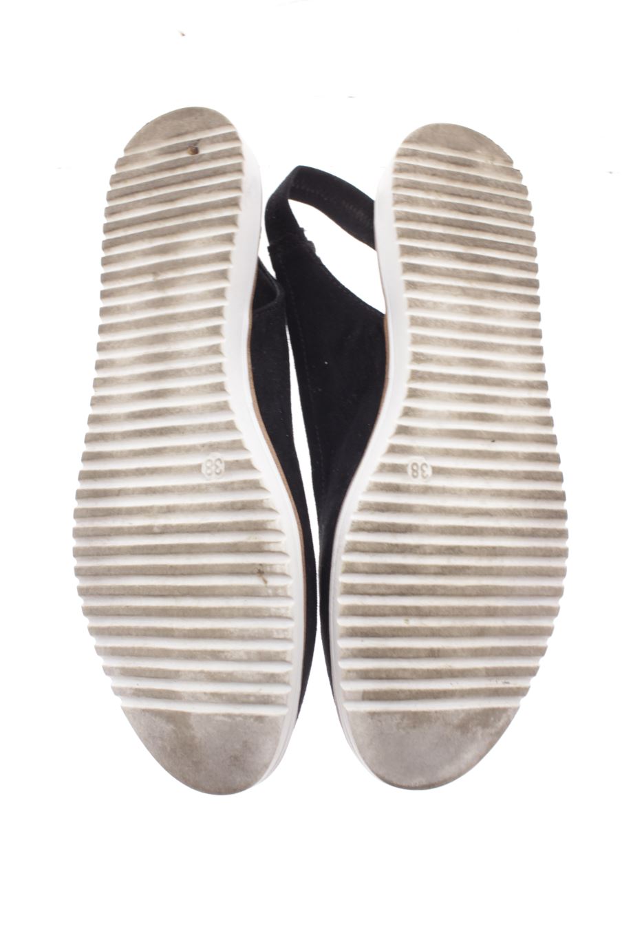 Sandalias planas de Graceland de la talla 38, de color negro de