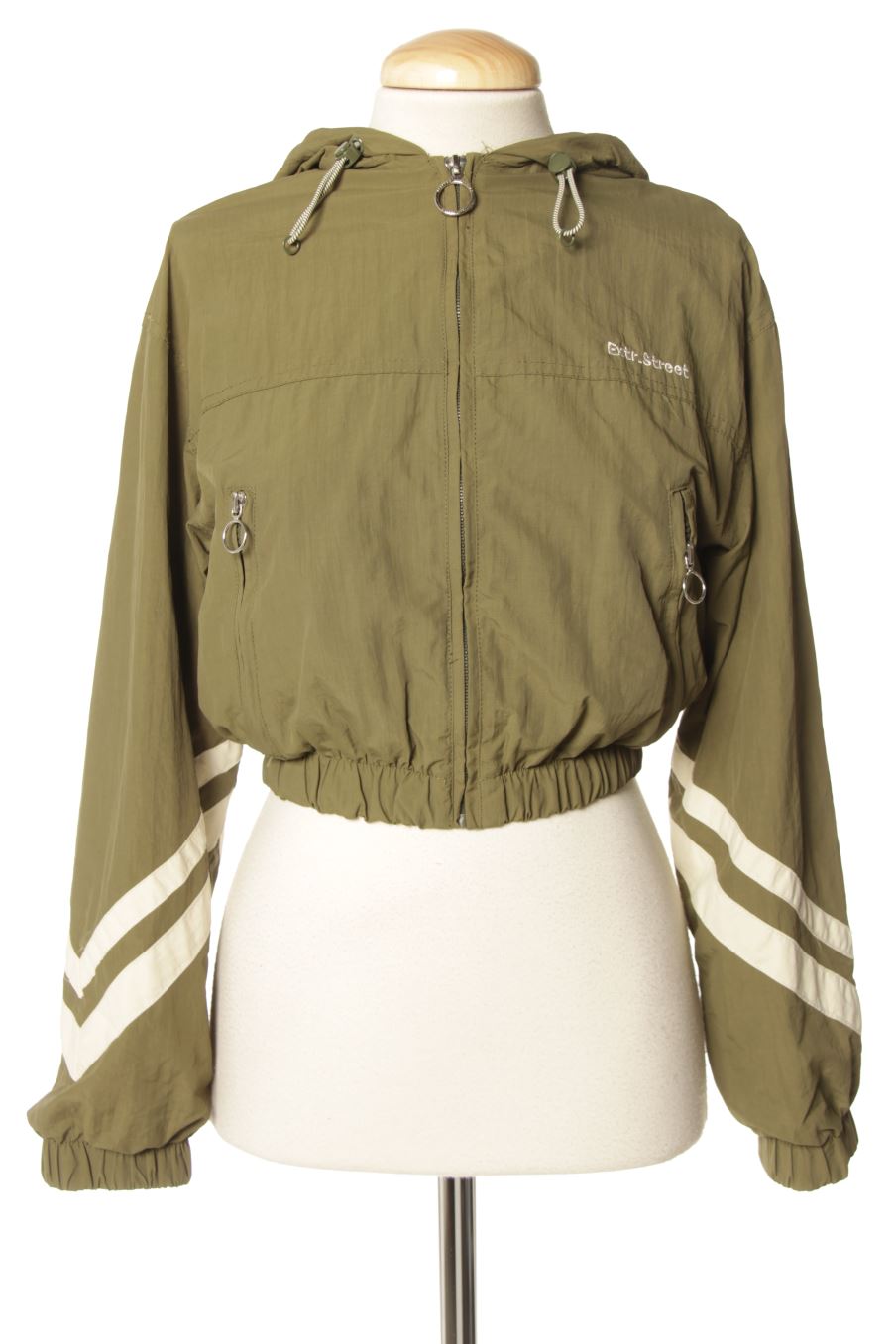 Sudadera de Bershka de la talla XS, de color verde