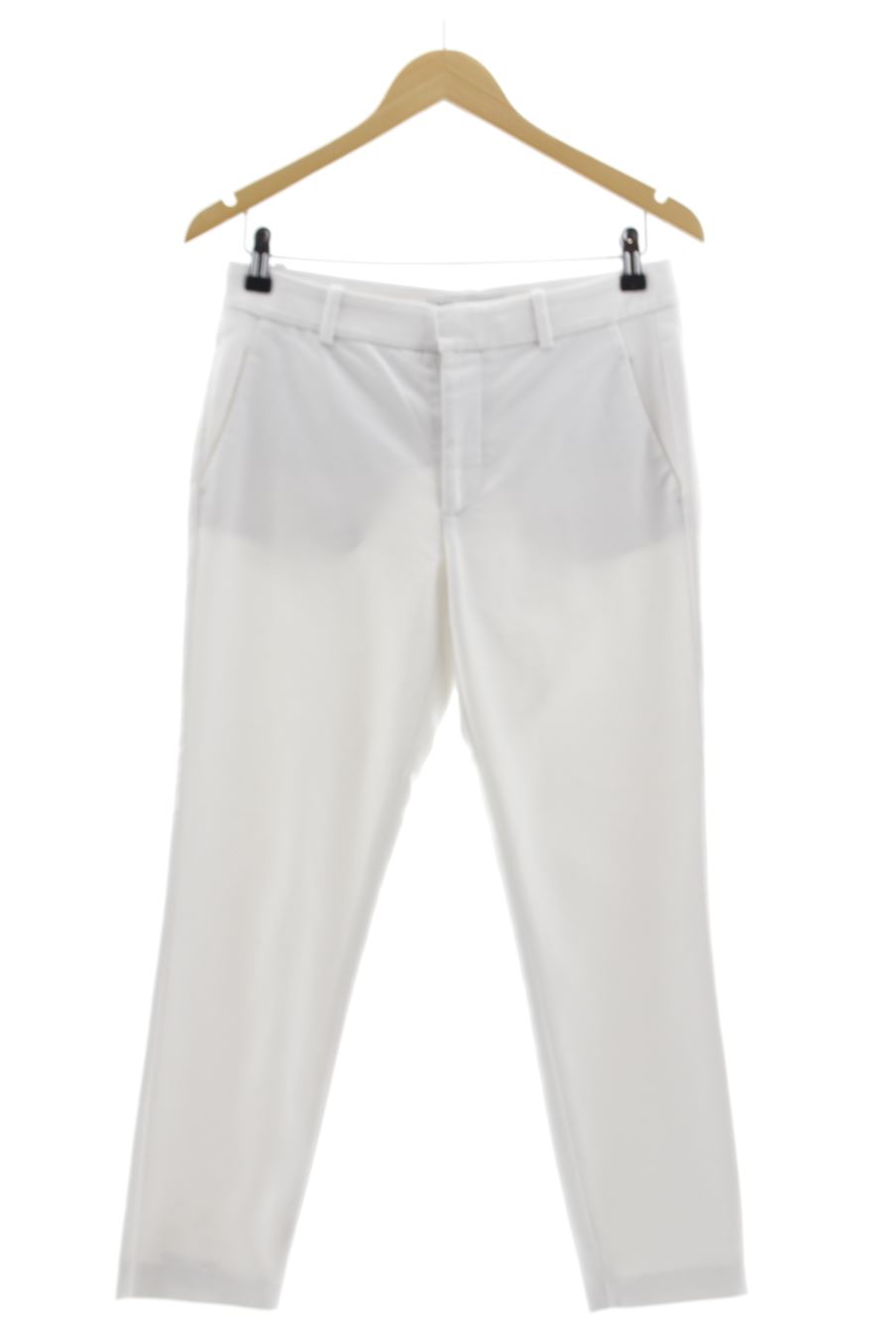 Pantalón de Zara de la talla 36, de color blanco