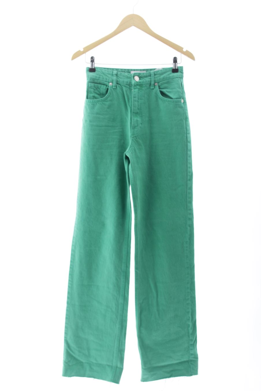 Jeans Zara de la taille 34, de couleur vert de denim