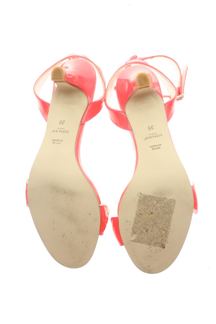 Sandalias tacon de JONAK PARIS de la talla 38, de color rosa de
