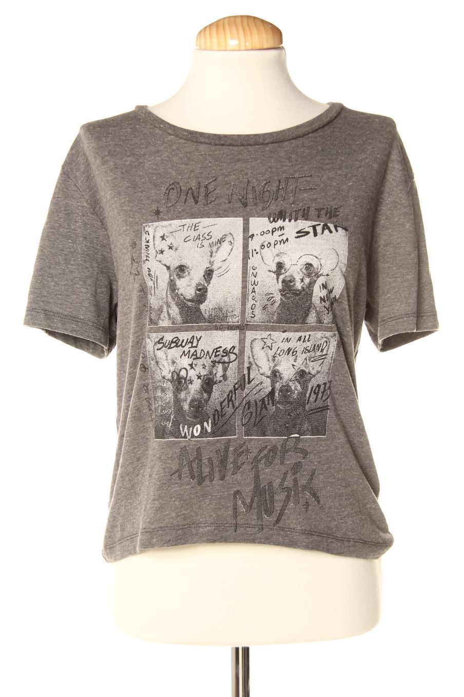 T-shirt Stradivarius de la taille S, de couleur gris