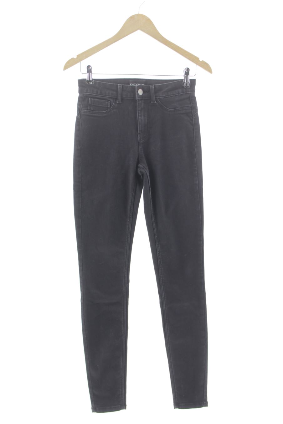 Jeans Pieces de la taille S, de couleur noir de denim