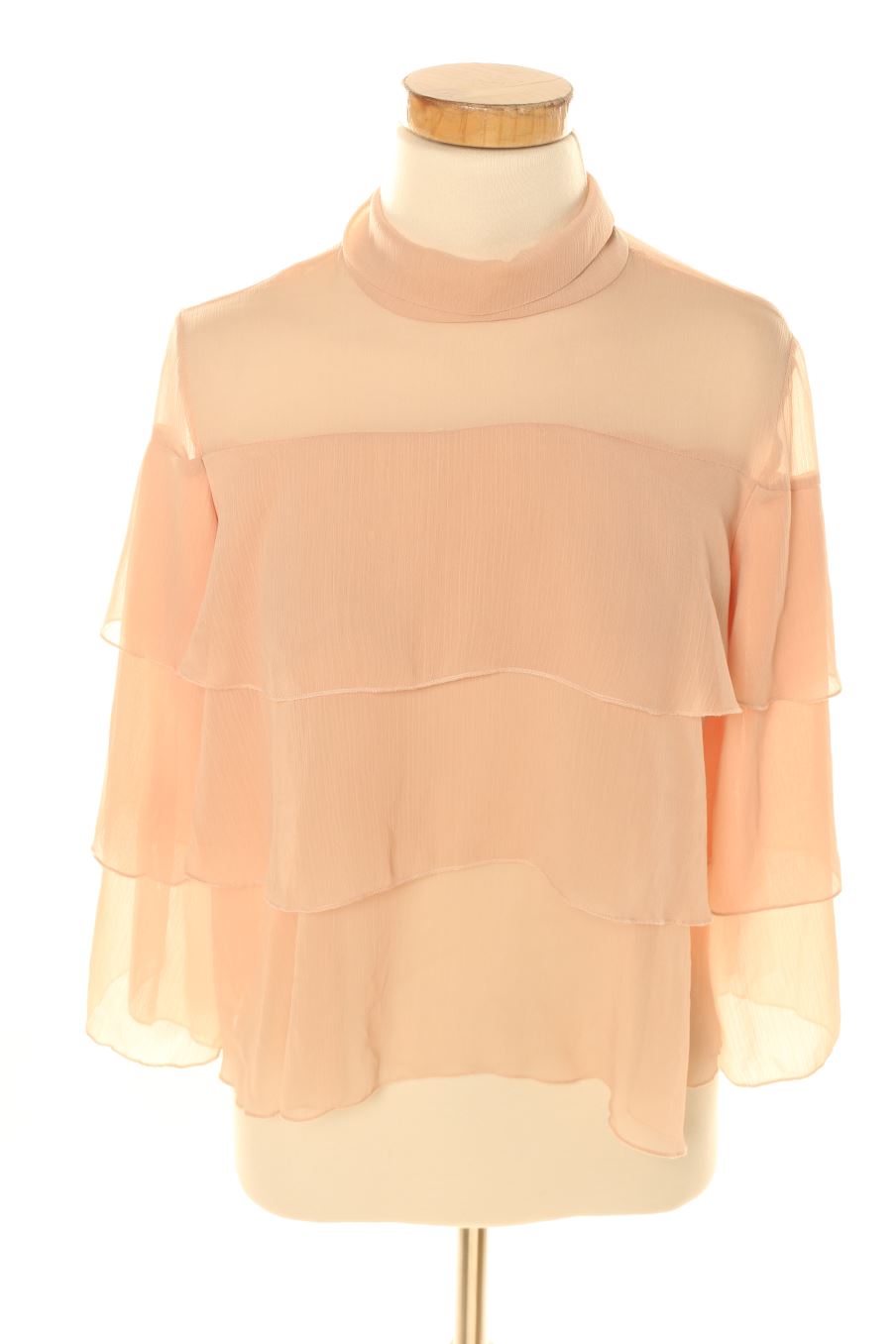 Blusa de manga larga de Zara de la talla XS, de color rosa