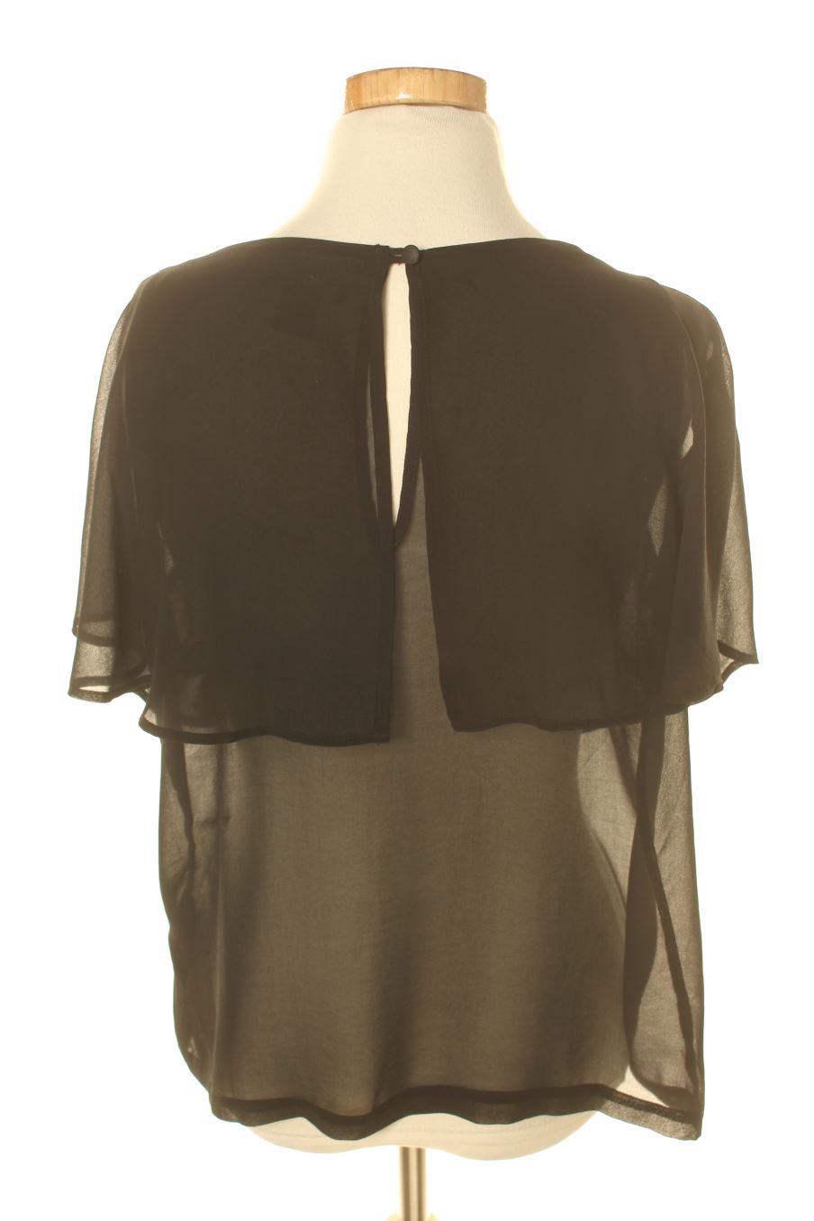 Blouse à manches courtes H&M de la taille 38, de couleur noir