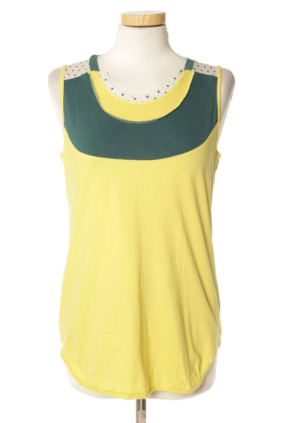 Camiseta sin mangas de Purificación García de la talla L, de color estampado