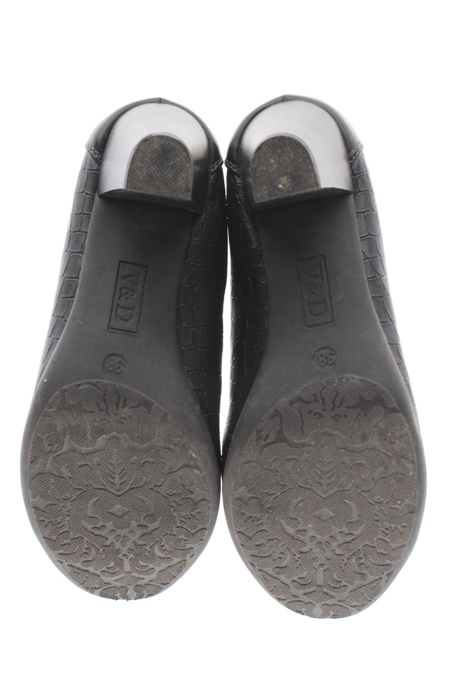 Zapatos de tacon de V&D de la talla 38, de color negro de
