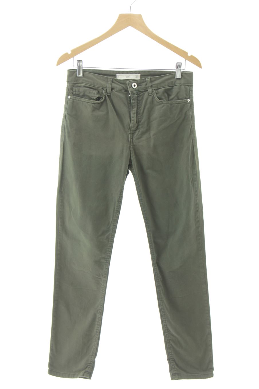 Vaquero de Mango de la talla 36, de color verde de ropa vaquera