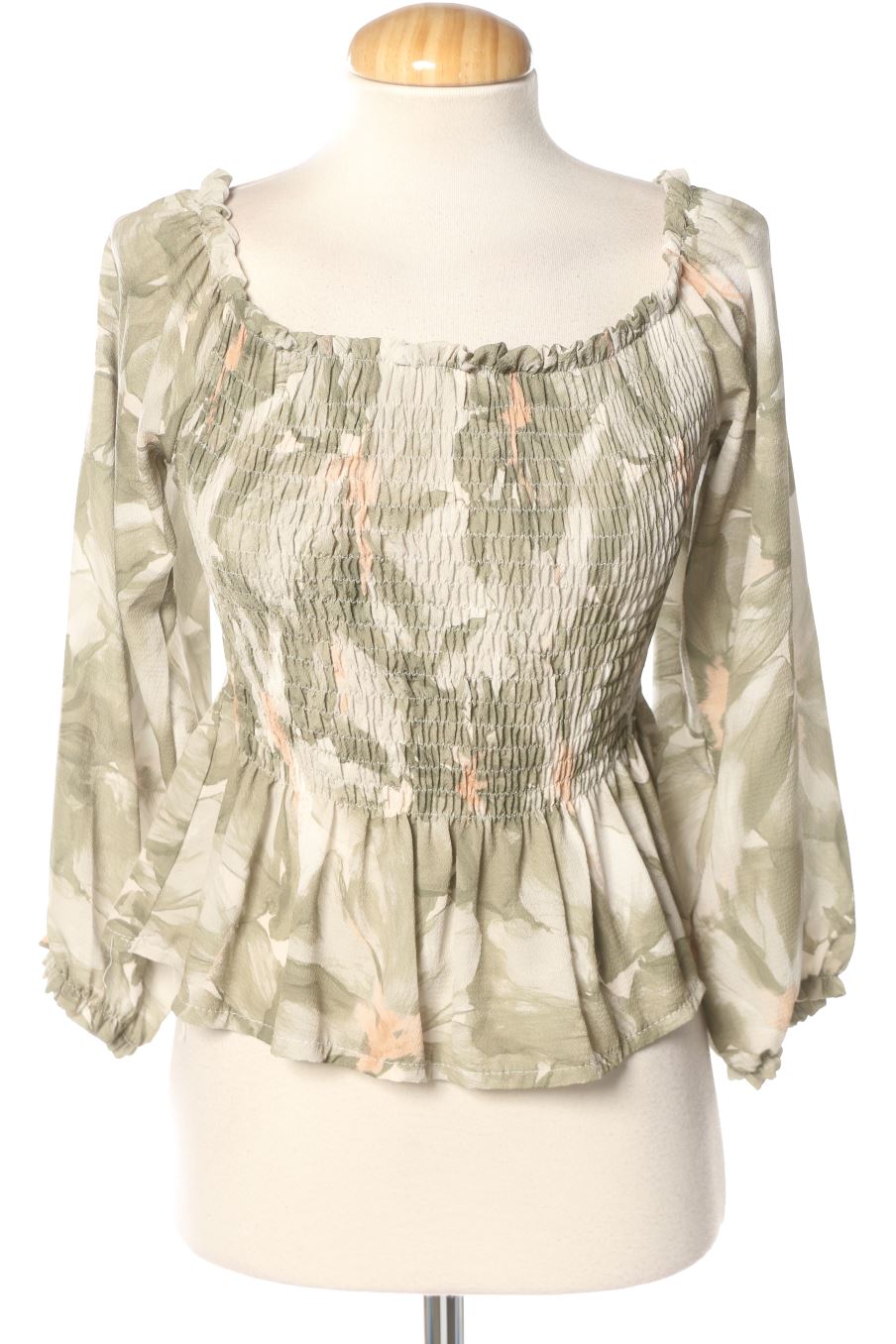 Langärmelige Bluse von JB FASHION Größe S, Farbe Geblümt, für