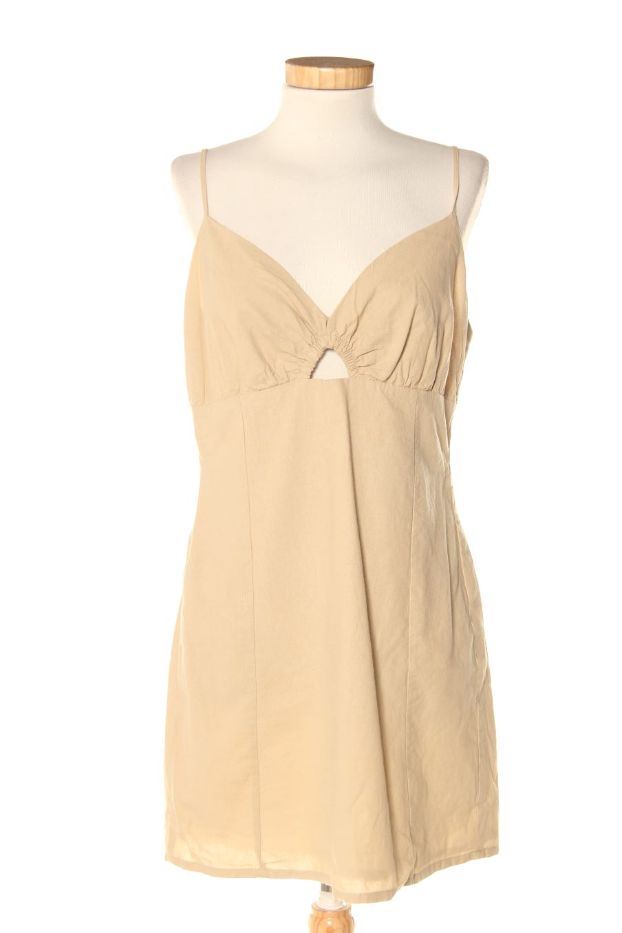 Vestido casual de Pull & Bear de la talla L, de color beige