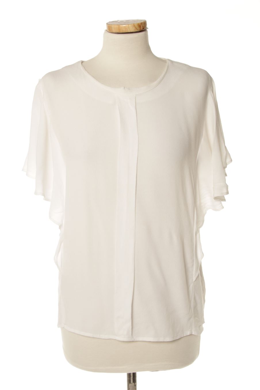 Blouse à manches courtes Mango de la taille XS, de couleur blanc