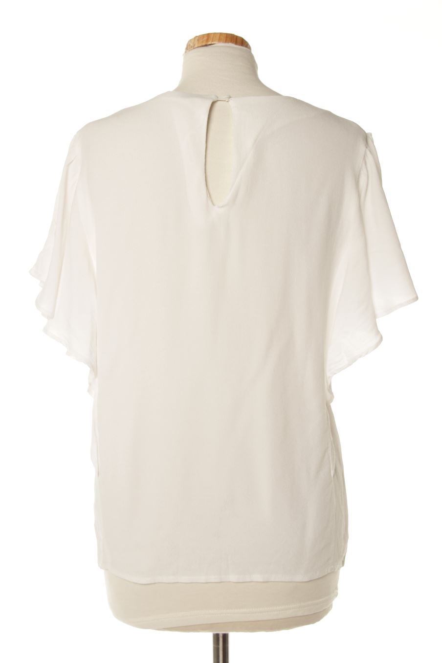 Blouse à manches courtes Mango de la taille XS, de couleur blanc