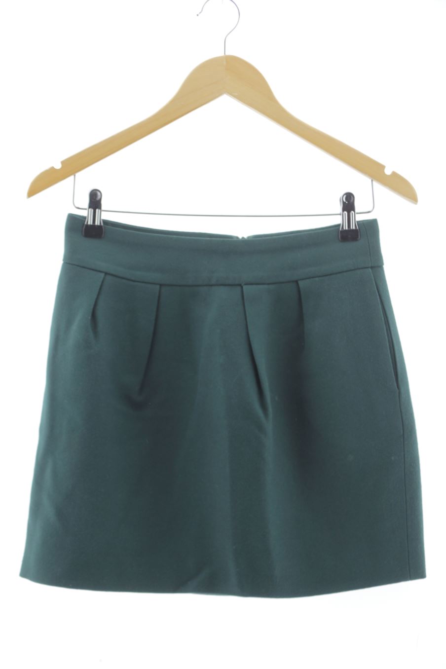 Falda de Zara de la talla XS, de color verde