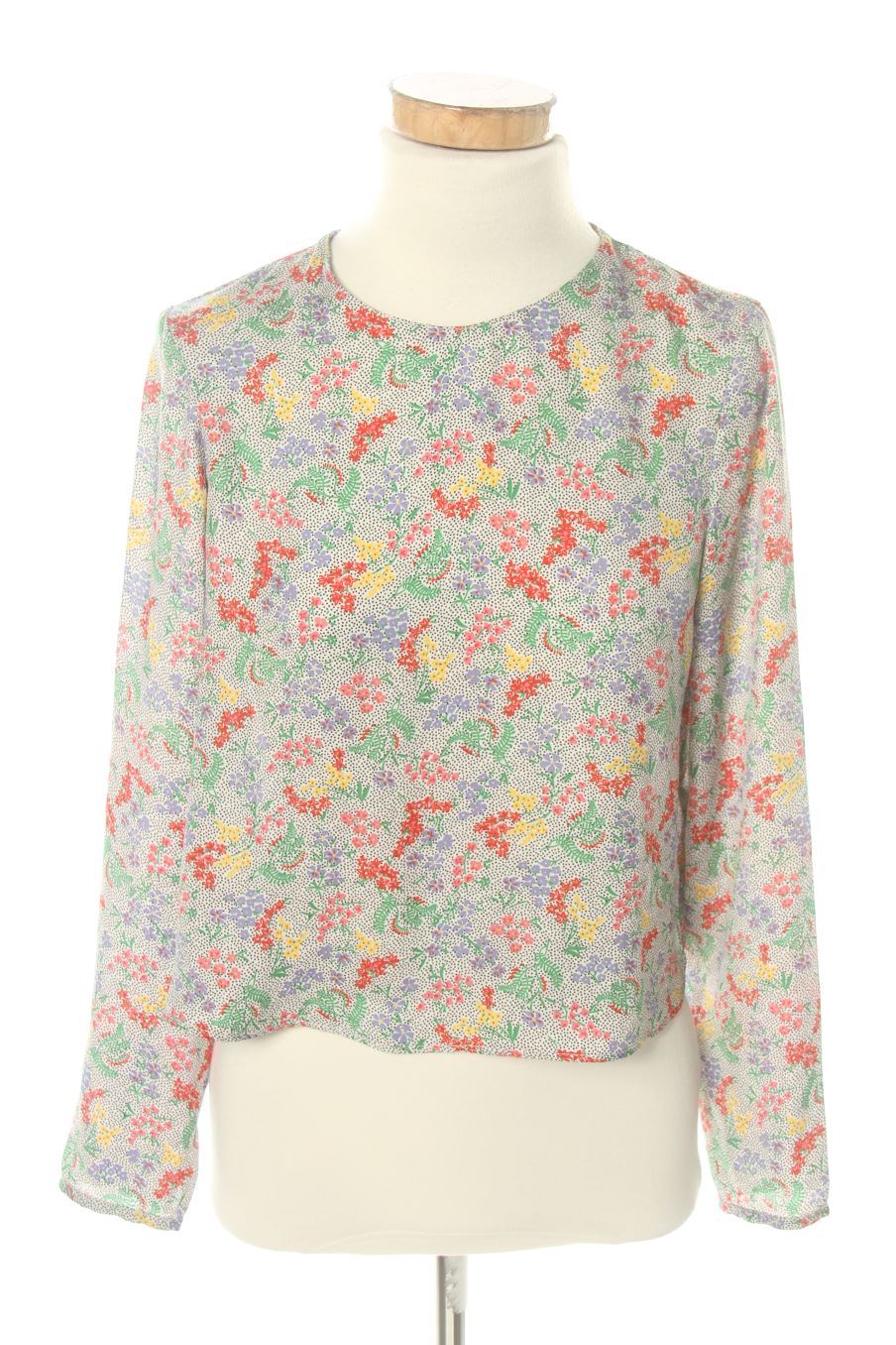 Langärmelige Bluse von Zara Größe XS, Farbe Geblümt, für