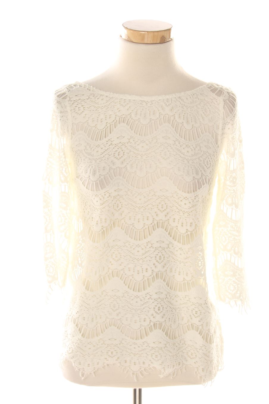 Blouse à manches longues Trf (ZARA) de la taille S, de couleur blanc