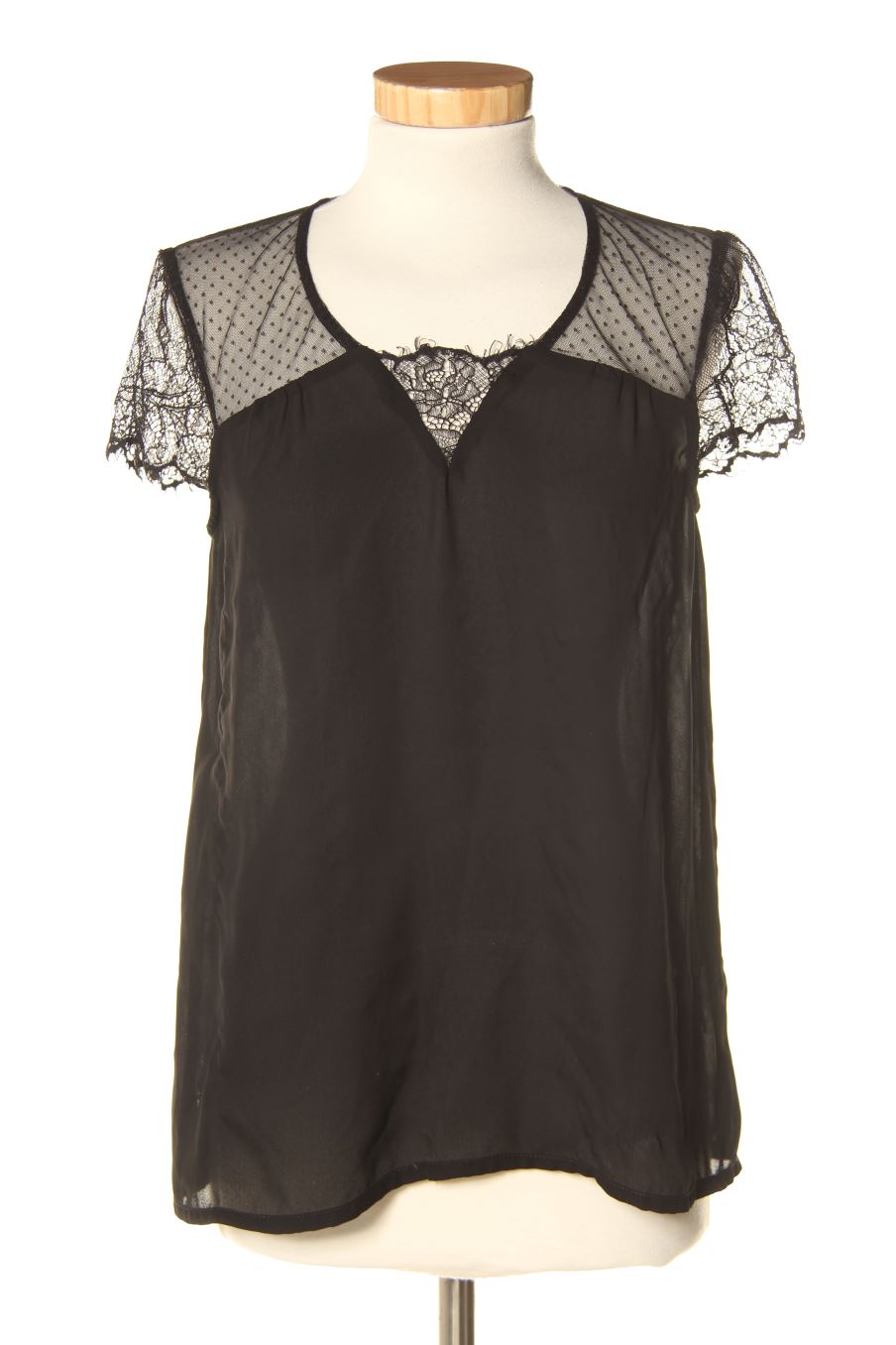 Blouse à manches courtes Etam de la taille 36, de couleur noir