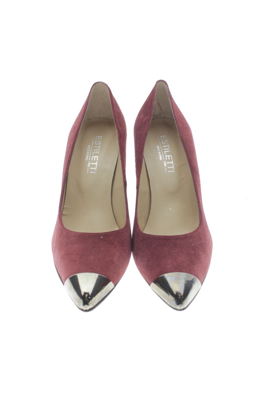 Zapatos de tacon de ESTILETTI de la talla 37, de color burdeos de
