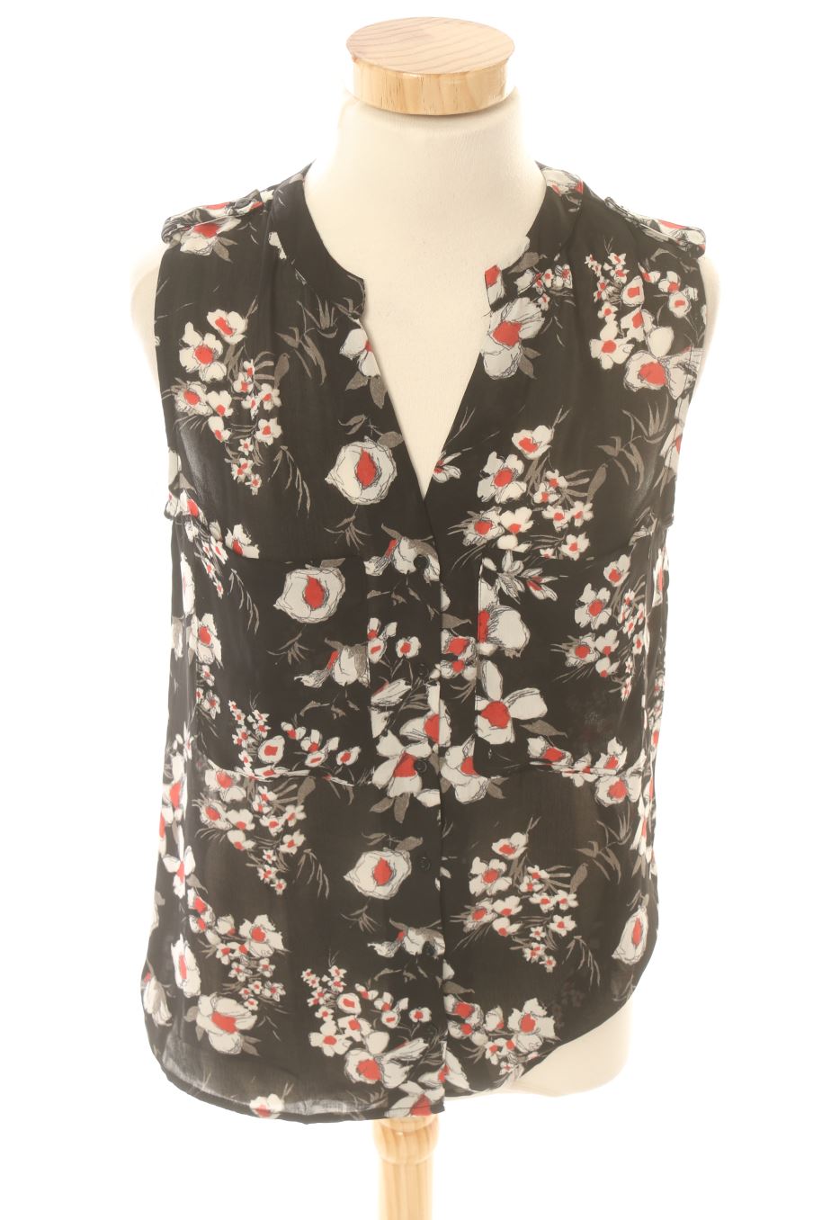 Camisa sin mangas de Mango de la talla XS, de color flores