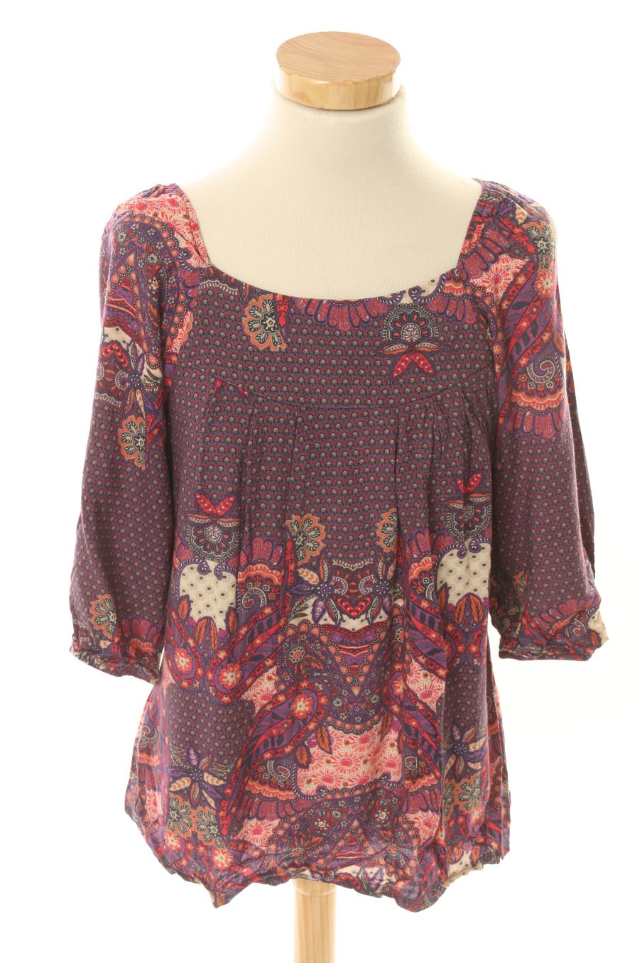 Blusa de manga corta de Orsay de la talla S, de color estampado