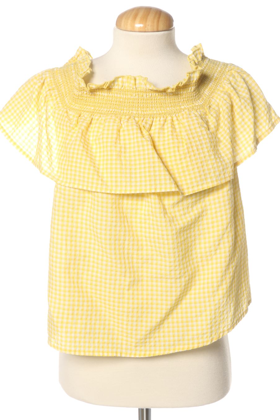 Top Stradivarius de la taille L, de couleur jaune