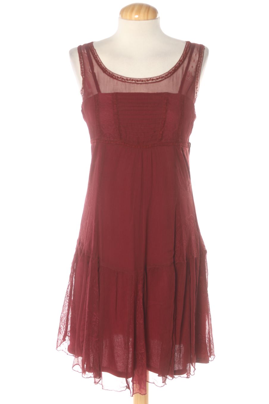 Vestido casual de Promod de la talla 38, de color burdeos