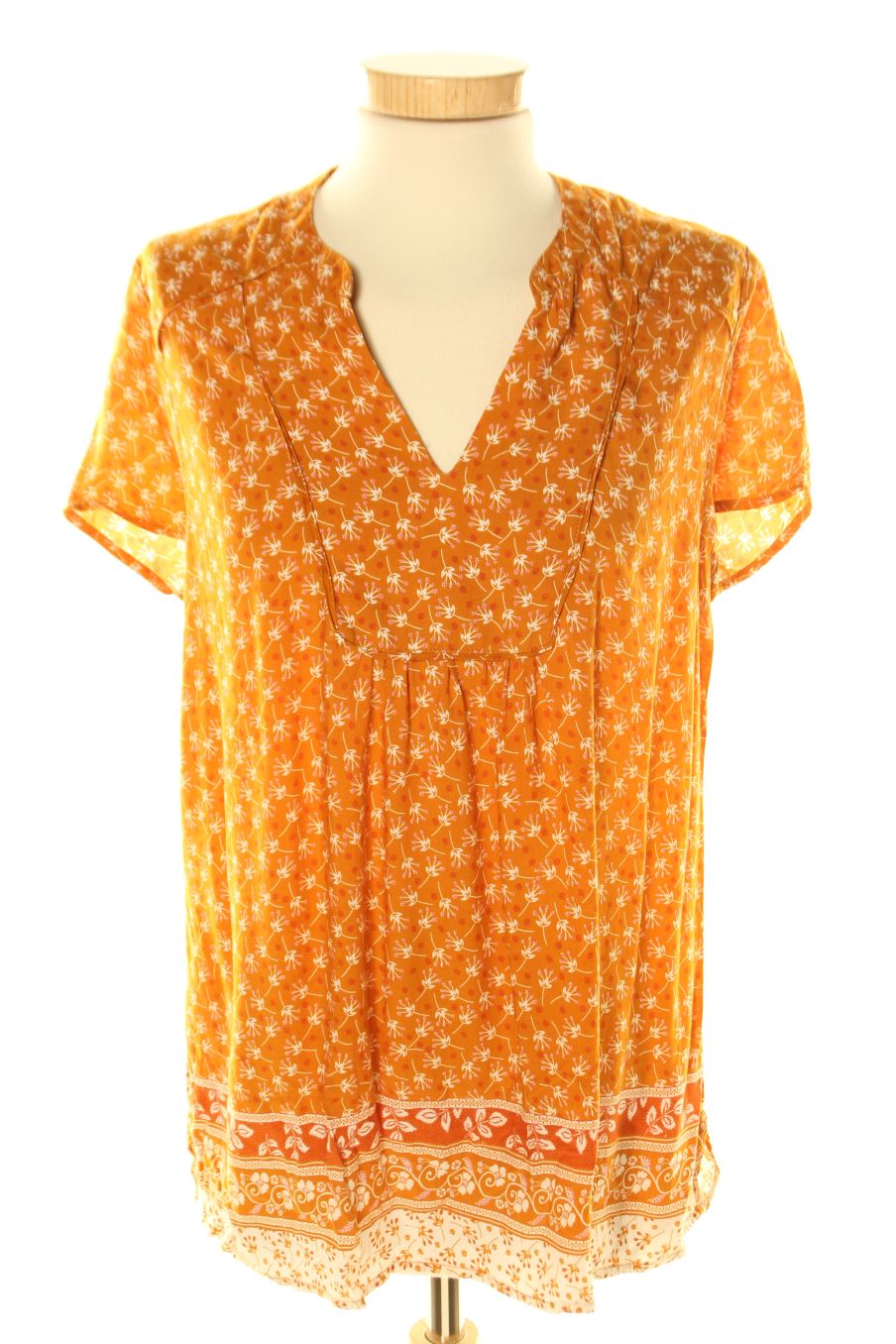 Blouse à manches courtes Camaieu de la taille S, de couleur orange
