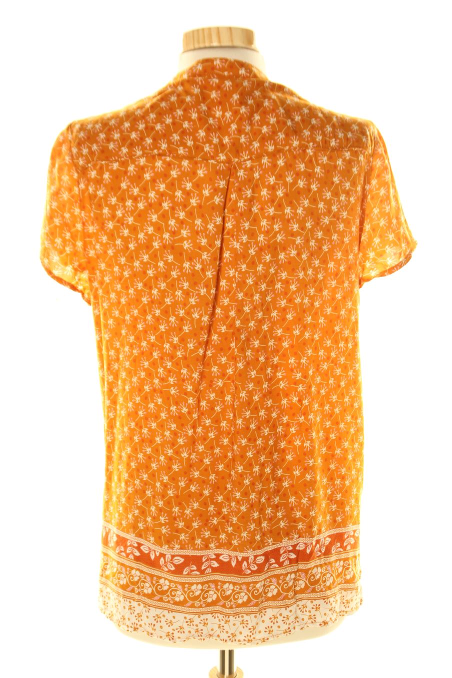 Blouse à manches courtes Camaieu de la taille S, de couleur orange