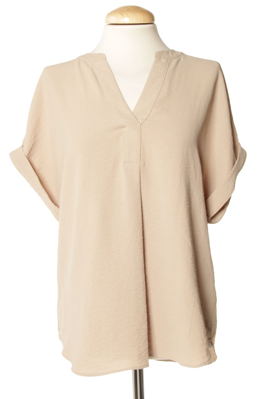 Blusa de manga corta de PERCENTIL de la talla M, de color beige