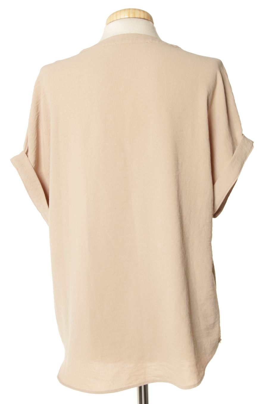 Blusa de manga corta de PERCENTIL de la talla M, de color beige