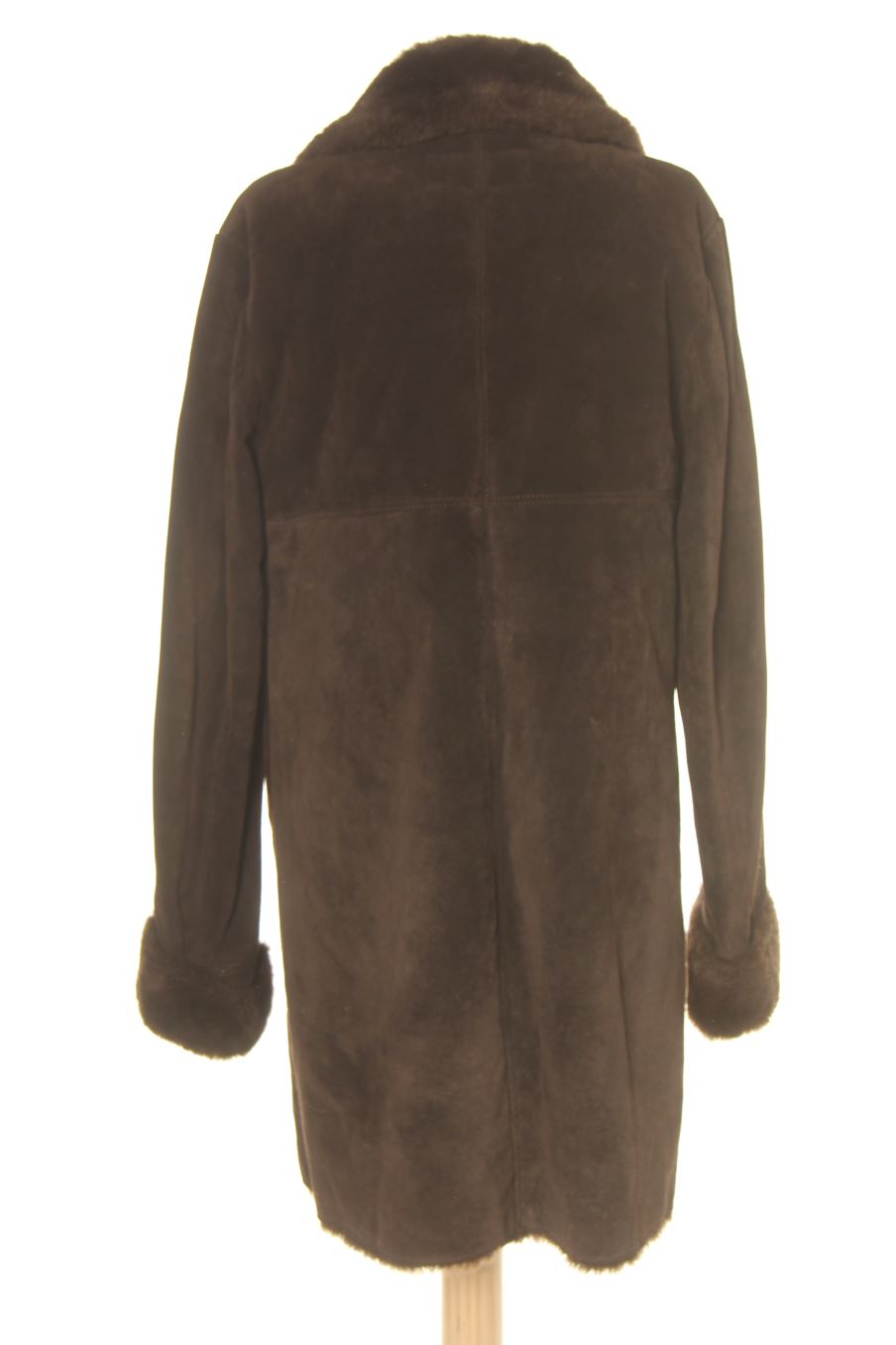 Abrigo de Zara de la talla L, de color marrón de piel