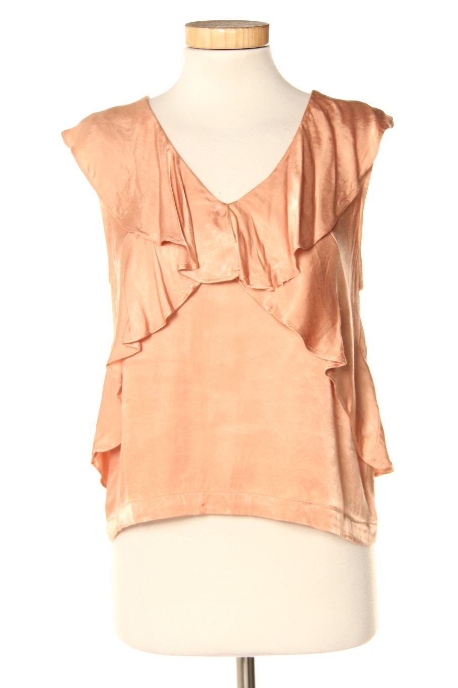 Blouse à manches courtes Mango de la taille S, de couleur beige