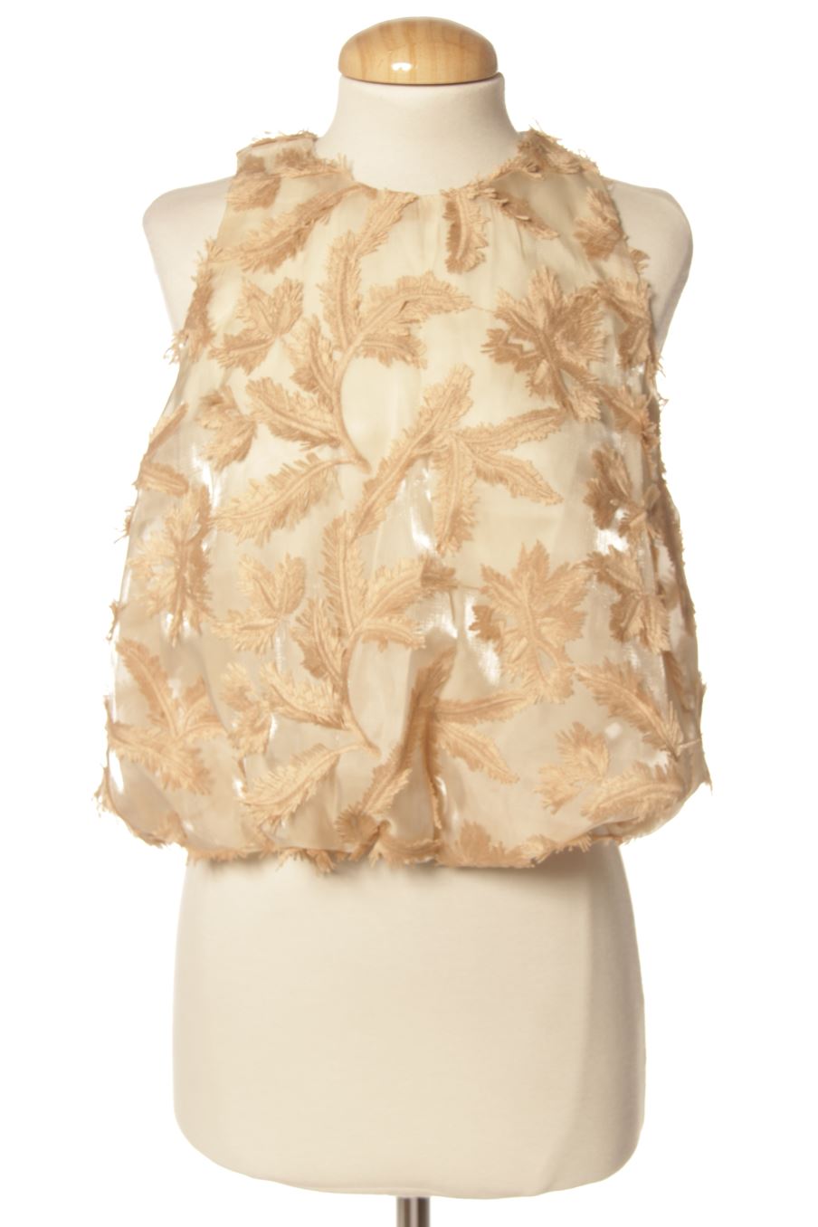 Top de Zara de la talla S, de color beige