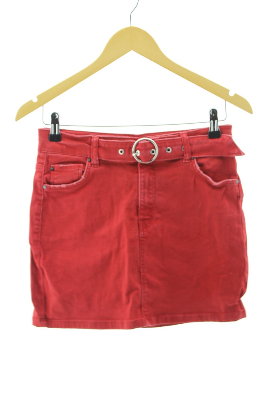Jupe Bershka de la taille 36, de couleur rouge de denim
