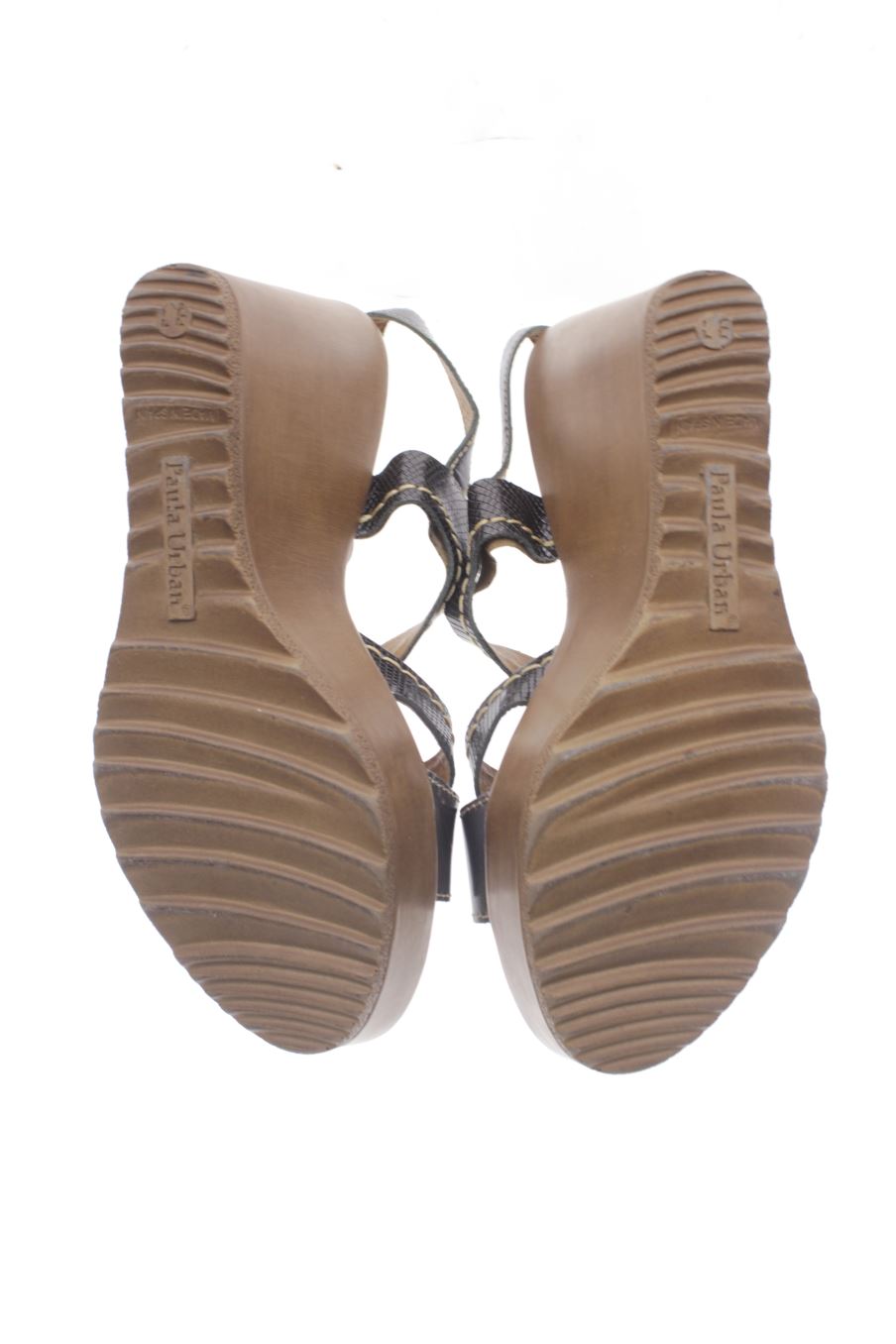 Sandalias tacon de PAULA URBAN de la talla 37, de color gris de