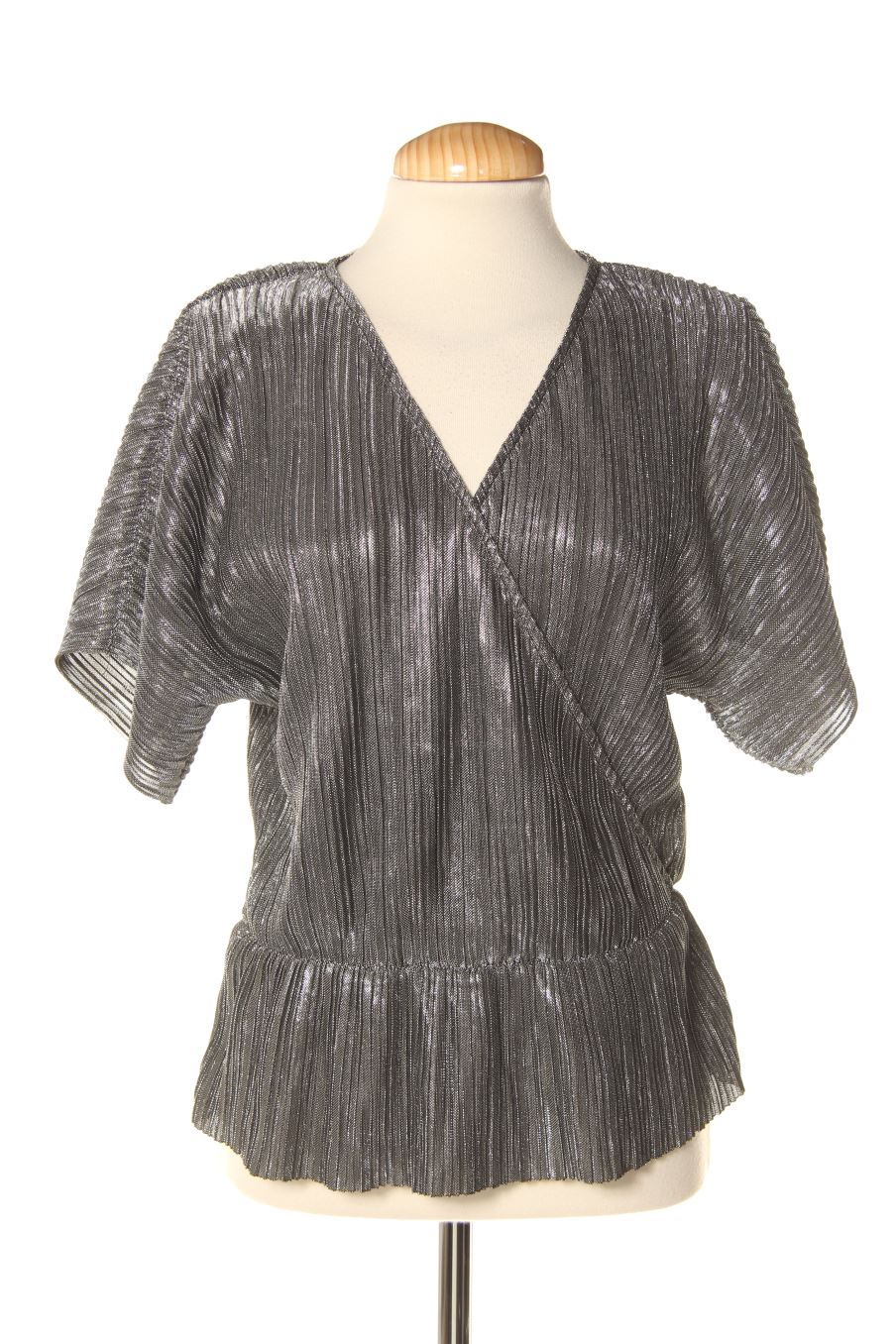 Blouse à manches courtes Camaieu de la taille M, de couleur argenté