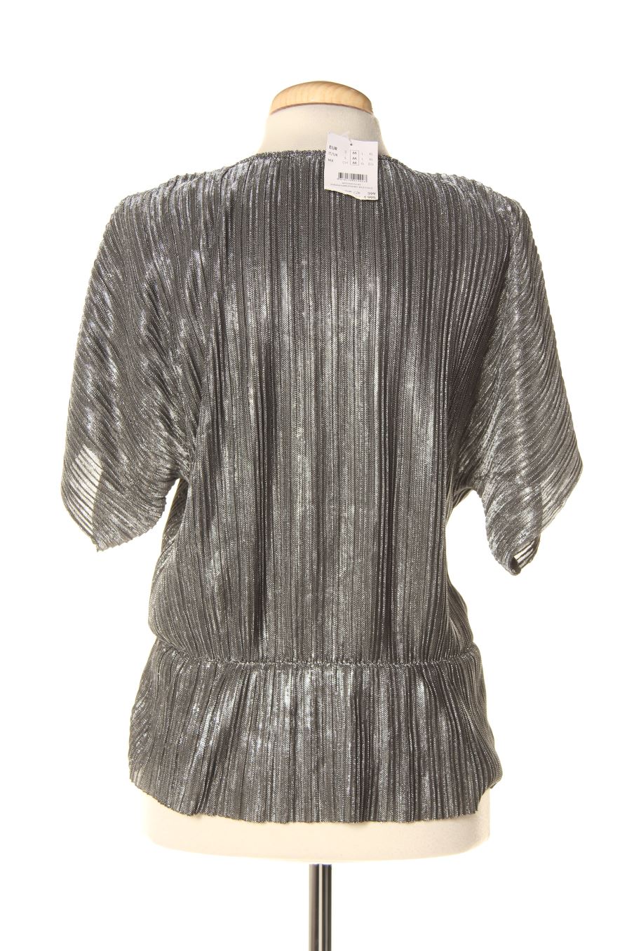 Blouse à manches courtes Camaieu de la taille M, de couleur argenté