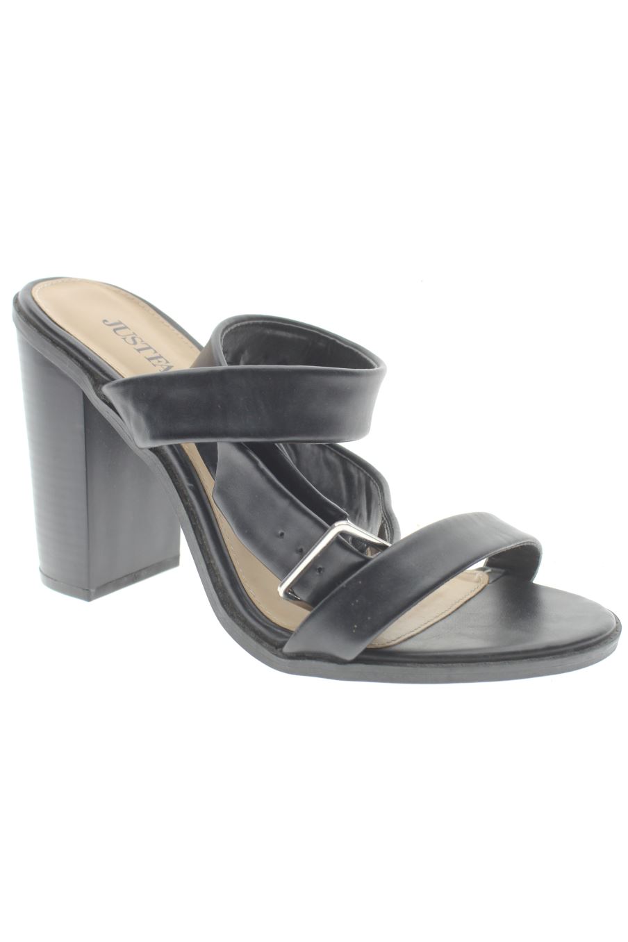 Sandalias tacon de Just Fab de la talla 38, de color negro de