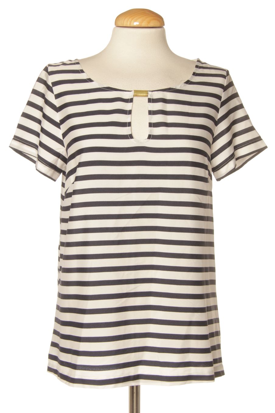 Blouse à manches courtes Amichi de la taille S, de couleur rayures