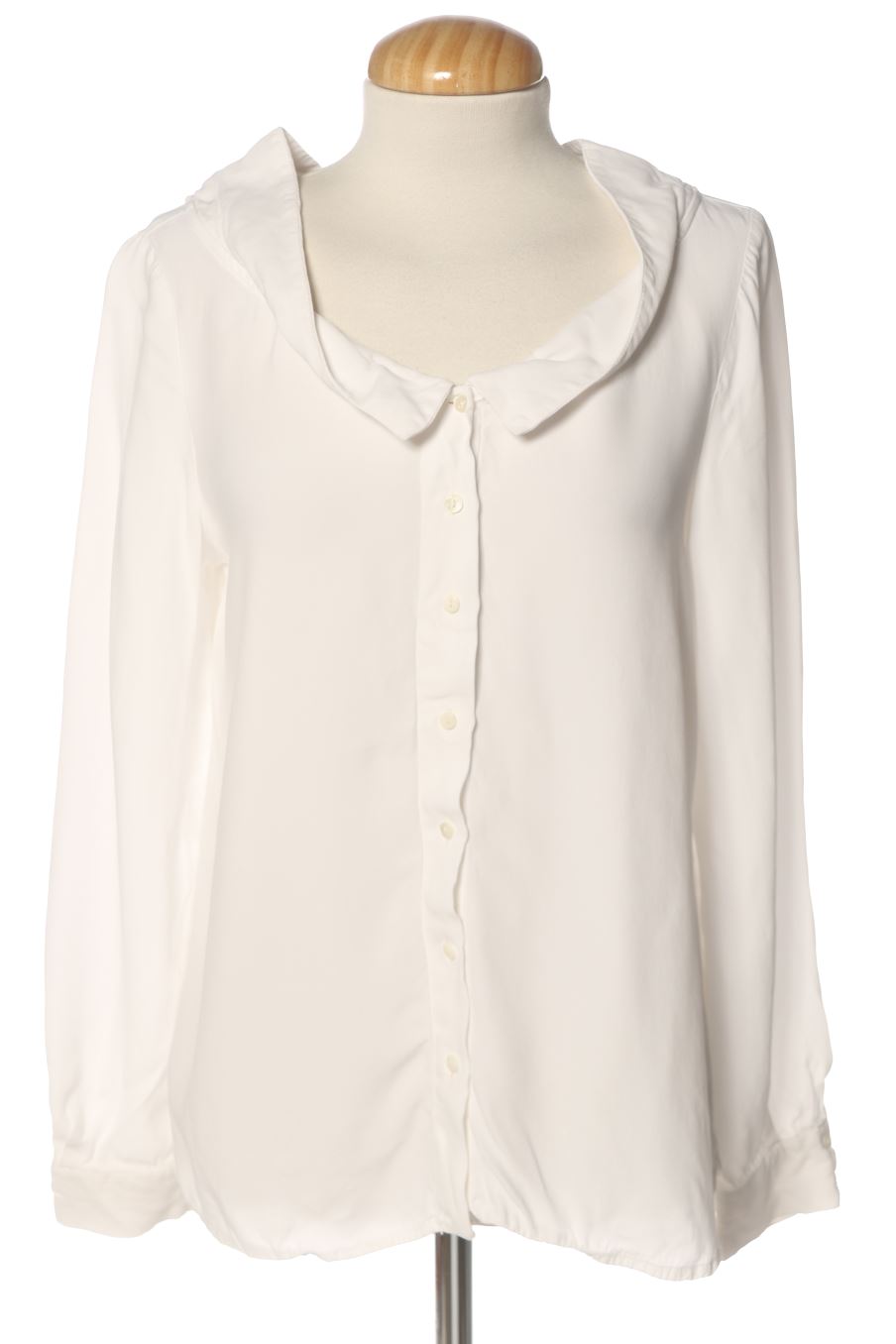 Blusa de manga larga de Zara de la talla M, de color blanco