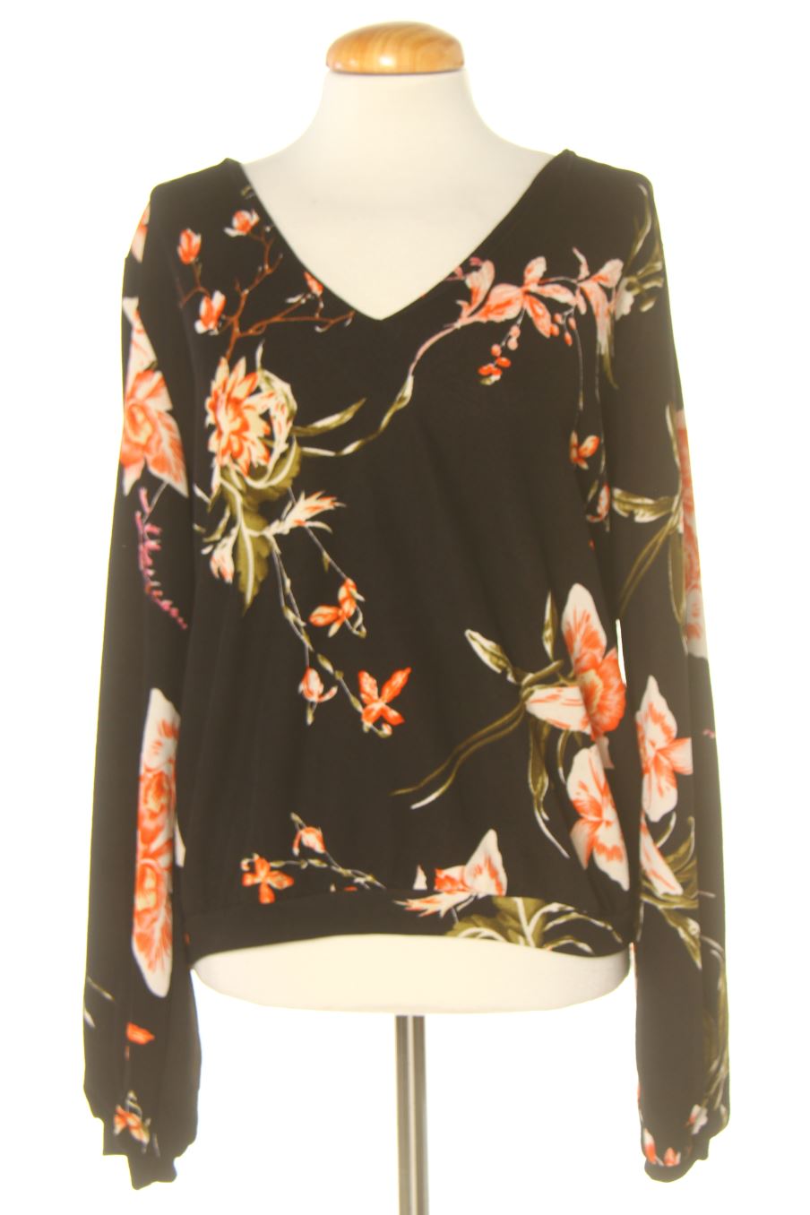 Langärmelige Bluse von JEUVRE Größe XL, Farbe Geblümt, für