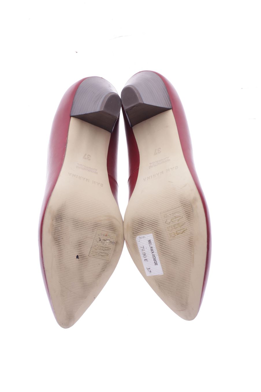 Zapatos de tacon de San Marina de la talla 37, de color rojo de