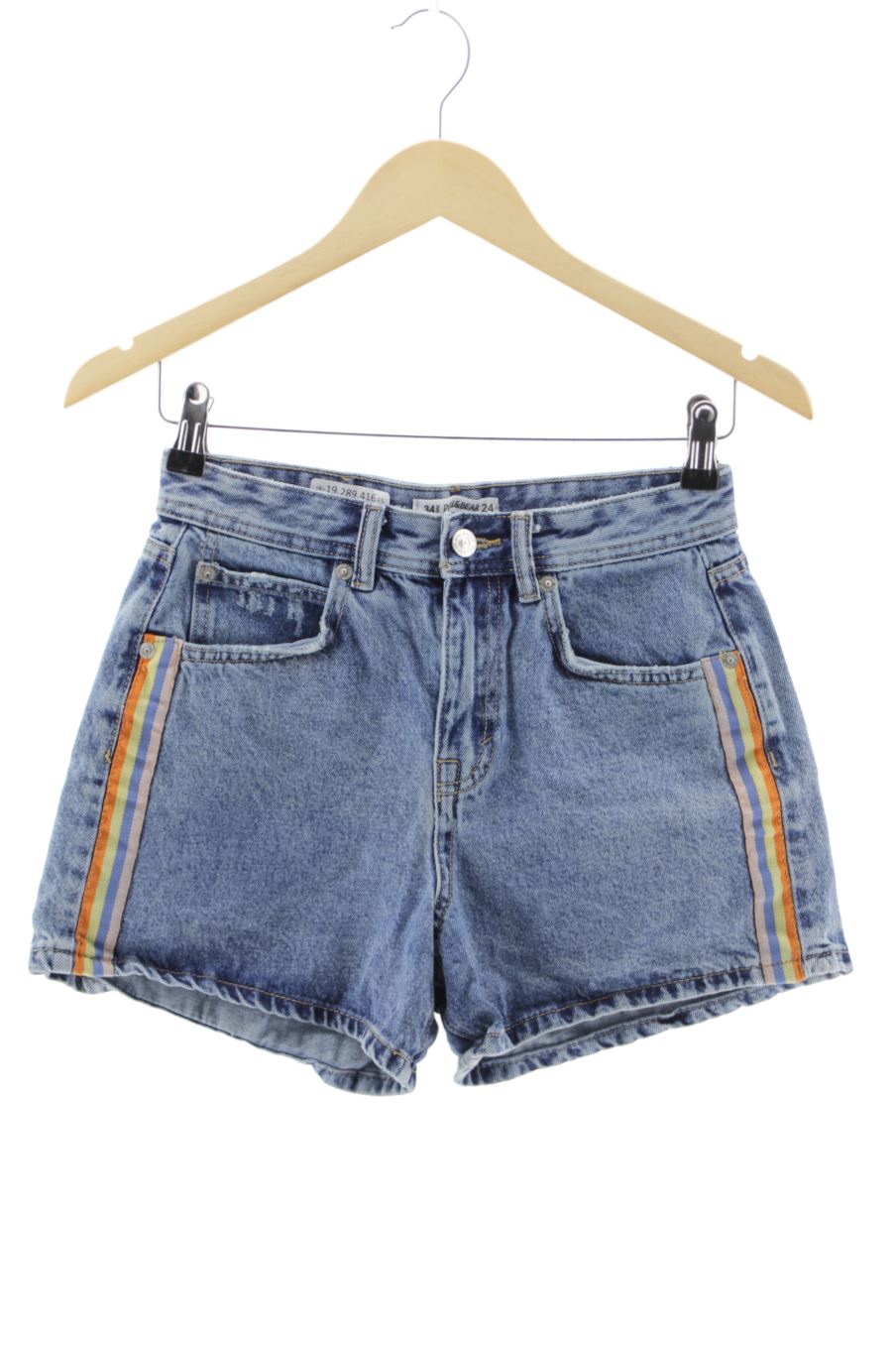 Shorts Pull & Bear de la taille 34, de couleur bleu de denim