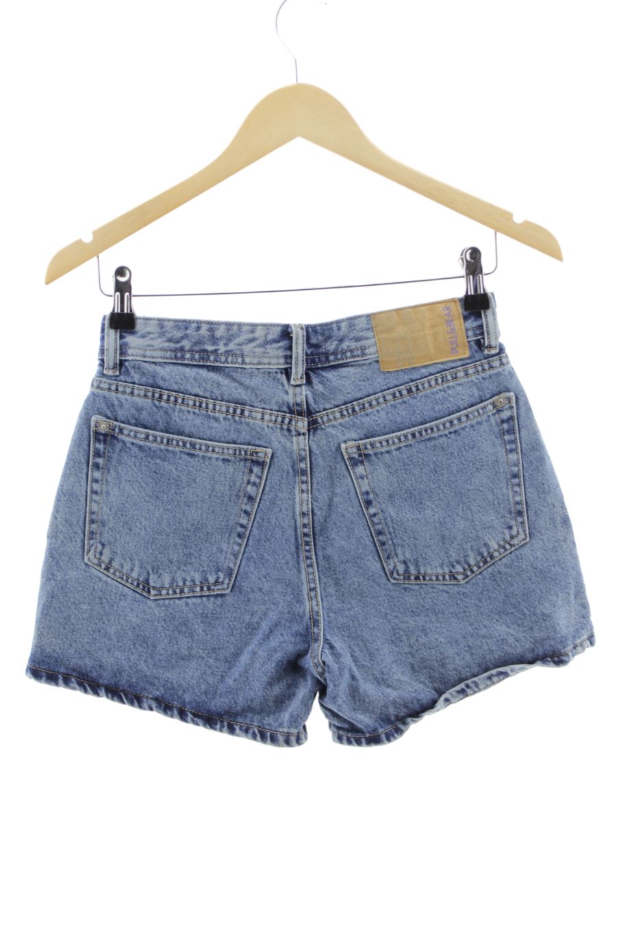 Shorts Pull & Bear de la taille 34, de couleur bleu de denim