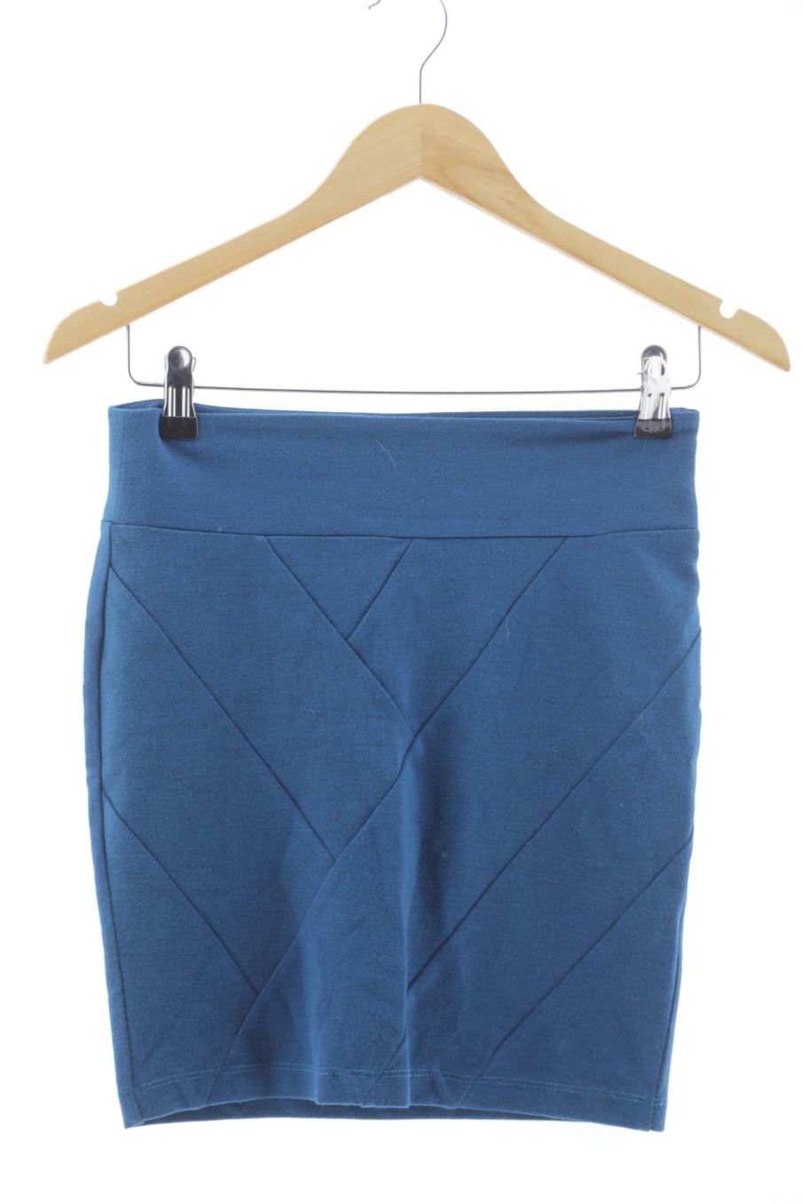 Aufwändiger Rock von Stradivarius Größe S, Farbe Blau, für