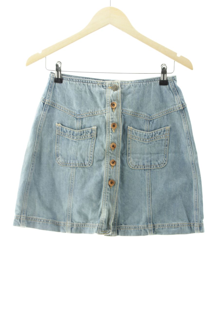 Jupe Oxxo de la taille XS, de couleur bleu de denim