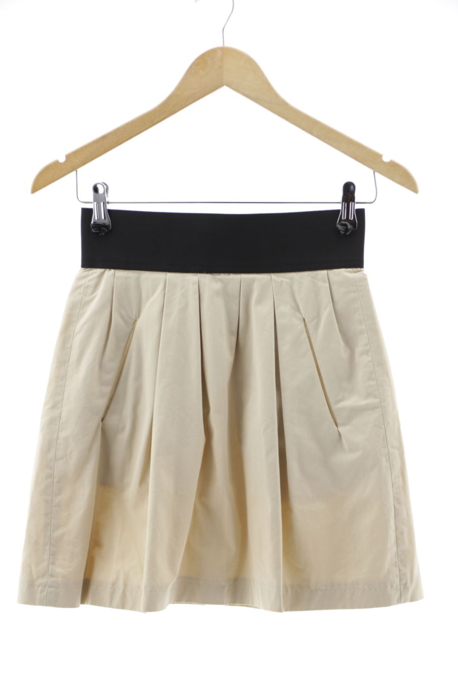 Falda de Zara de la talla XS, de color beige