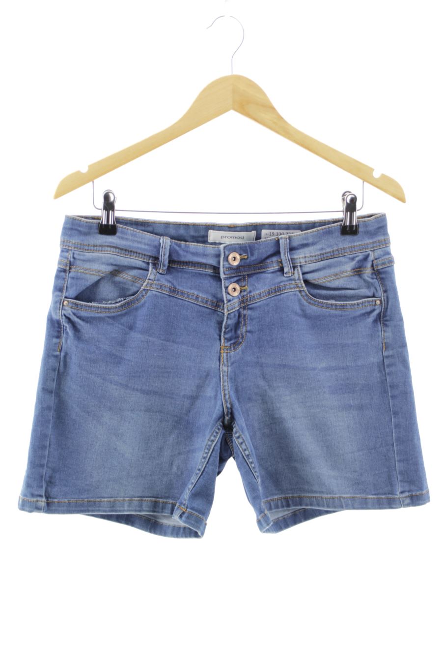 Pantalones cortos de Promod de la talla 44, de color azul de ropa vaquera