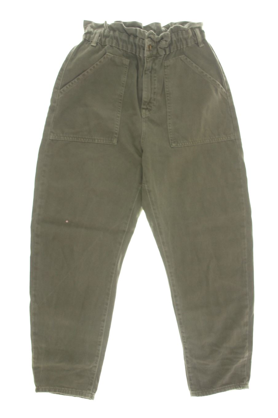 Vaqueros de Zara de la talla 38, de color verde de ropa vaquera